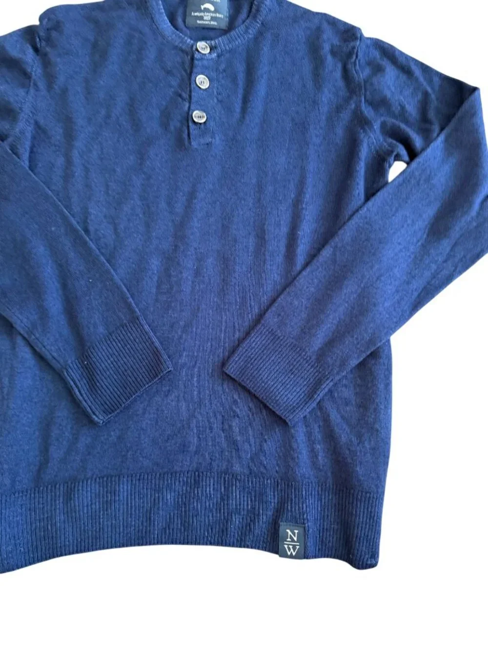 NANTUCKET WHALER Men’s 100% Merino Wool Sweater Size Small